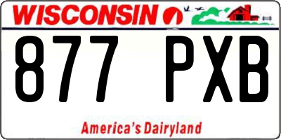 WI license plate 877PXB