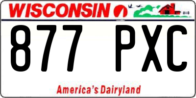 WI license plate 877PXC