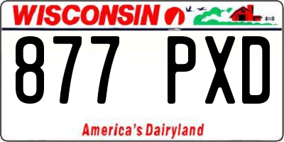 WI license plate 877PXD