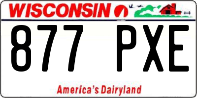 WI license plate 877PXE