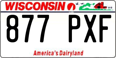 WI license plate 877PXF