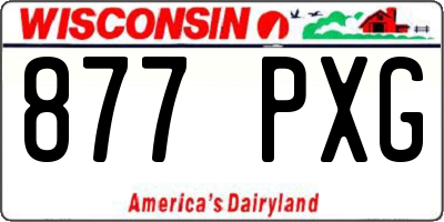 WI license plate 877PXG