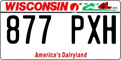 WI license plate 877PXH