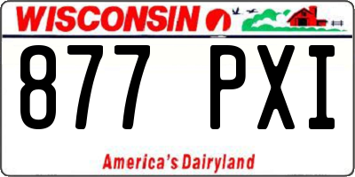 WI license plate 877PXI