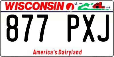 WI license plate 877PXJ