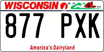 WI license plate 877PXK