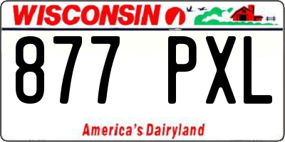 WI license plate 877PXL