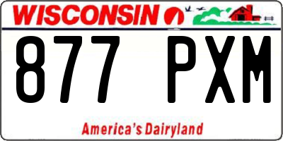 WI license plate 877PXM