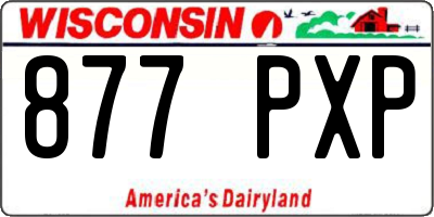WI license plate 877PXP