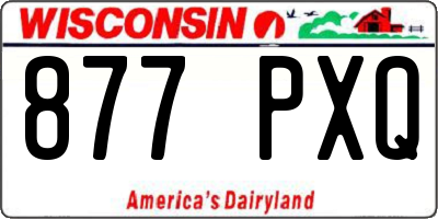 WI license plate 877PXQ