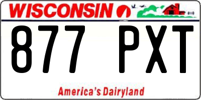 WI license plate 877PXT