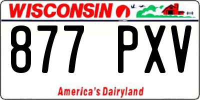 WI license plate 877PXV