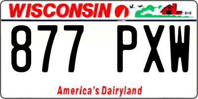 WI license plate 877PXW