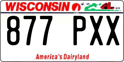 WI license plate 877PXX