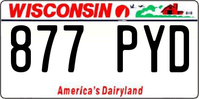 WI license plate 877PYD