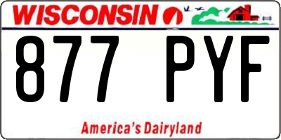 WI license plate 877PYF