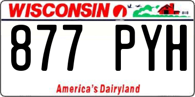 WI license plate 877PYH