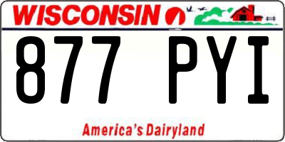 WI license plate 877PYI