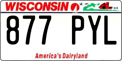 WI license plate 877PYL
