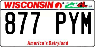 WI license plate 877PYM