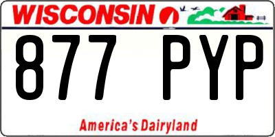 WI license plate 877PYP