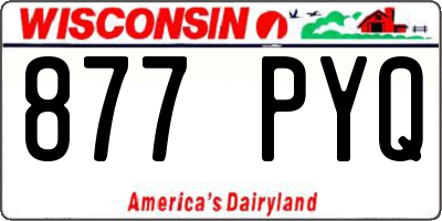 WI license plate 877PYQ