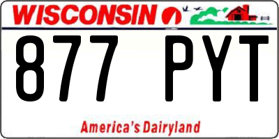 WI license plate 877PYT