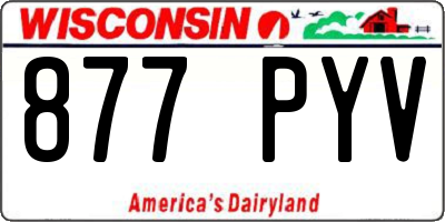 WI license plate 877PYV