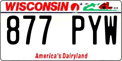 WI license plate 877PYW