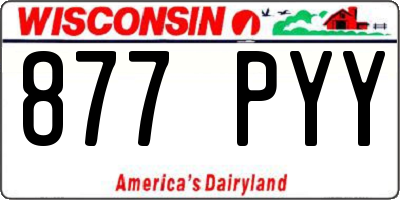 WI license plate 877PYY