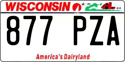 WI license plate 877PZA