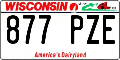 WI license plate 877PZE