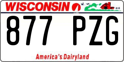 WI license plate 877PZG