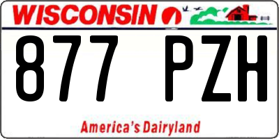 WI license plate 877PZH