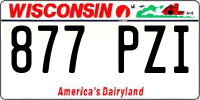 WI license plate 877PZI