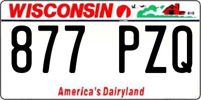 WI license plate 877PZQ