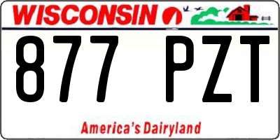 WI license plate 877PZT