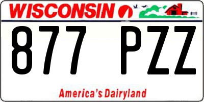 WI license plate 877PZZ
