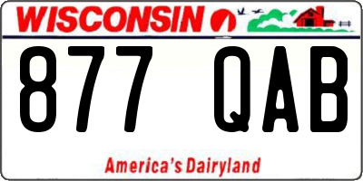 WI license plate 877QAB