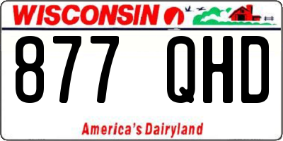 WI license plate 877QHD