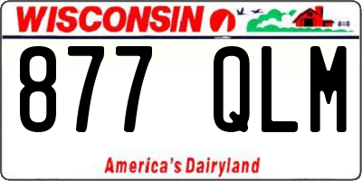 WI license plate 877QLM