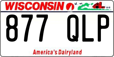 WI license plate 877QLP