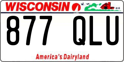 WI license plate 877QLU