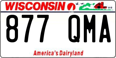 WI license plate 877QMA