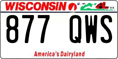 WI license plate 877QWS