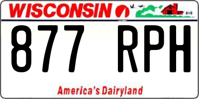 WI license plate 877RPH