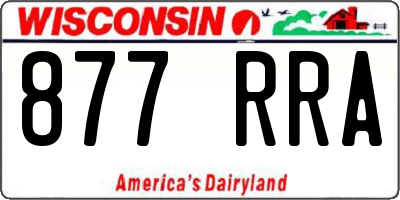 WI license plate 877RRA