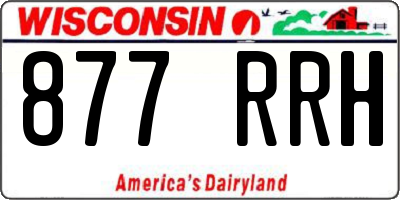 WI license plate 877RRH