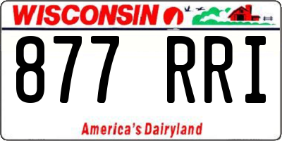 WI license plate 877RRI