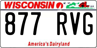 WI license plate 877RVG